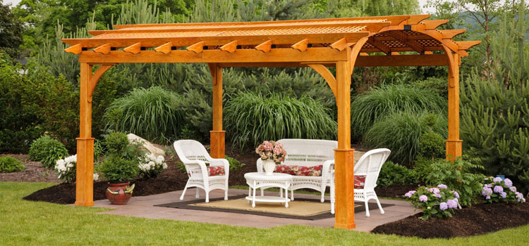 Cedar Wood Pergola Installation in Sylmar, CA