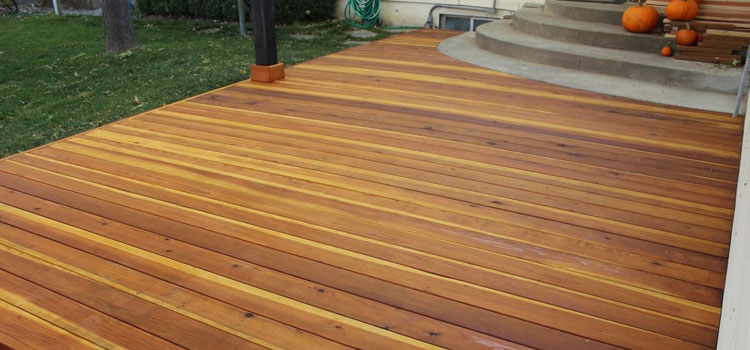 Smooth Redwood Decking in Sylmar, CA